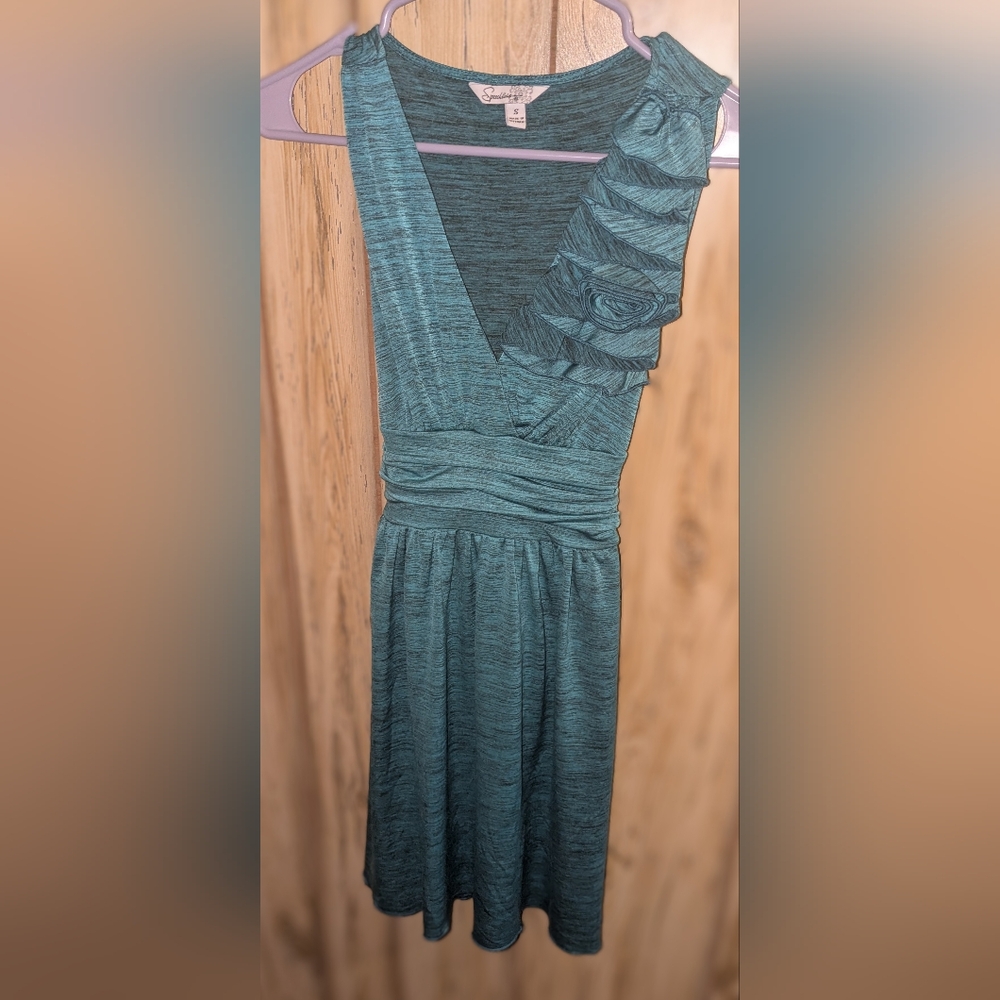 Speechless Teal One Shoulder Dress